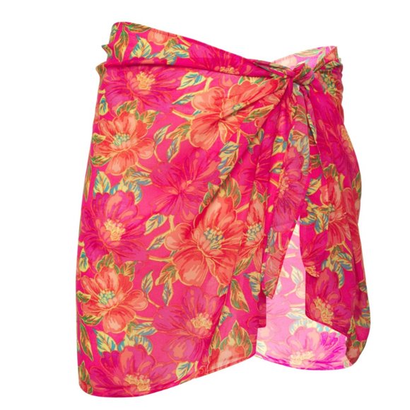 Beach Riot Swim Nwt Beach Riot Melanie Sarong In Miami Peony Os